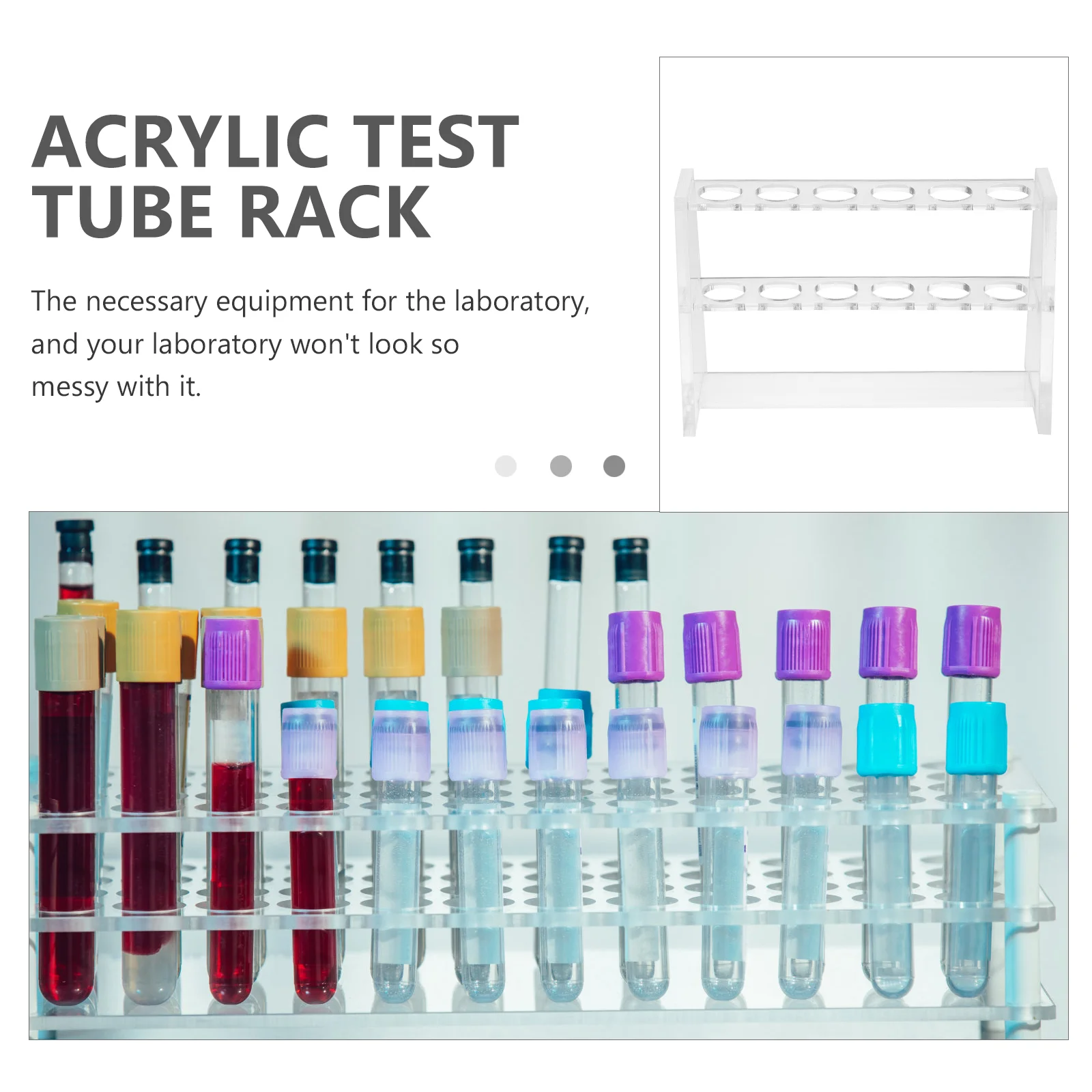 2 Pcs Colorimetric Tube Rack Test Organizer Acrylic Drying for Scientific Hose Holder