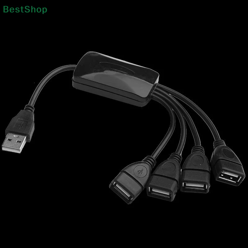 1 шт. USB 2.0 удлинительный кабель для передачи данных 1 штекер на 4 гнезда USB-концентратор разветвитель удлинительный кабель адаптер питания разъем