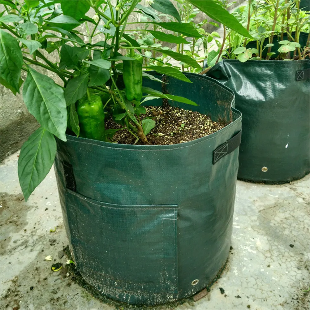 10 Gallon Premium Heavy Duty Fabric Potato Growing Bag with Ventilation Holes Portable Handles and Access Flap for Patio Balcony