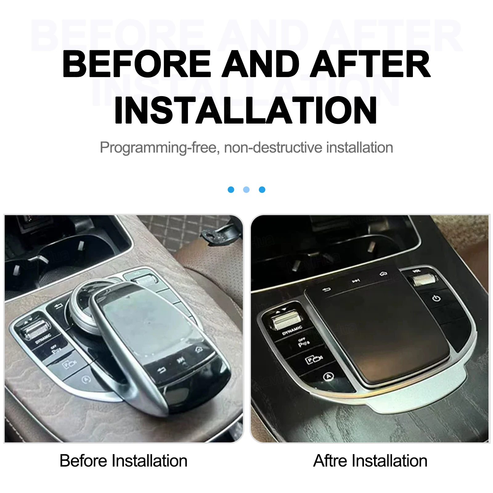 

Old To New original car central control knob joystick touch mouse multimedia buttons For Mercedes Benz C / E Class GLC 2015-2019