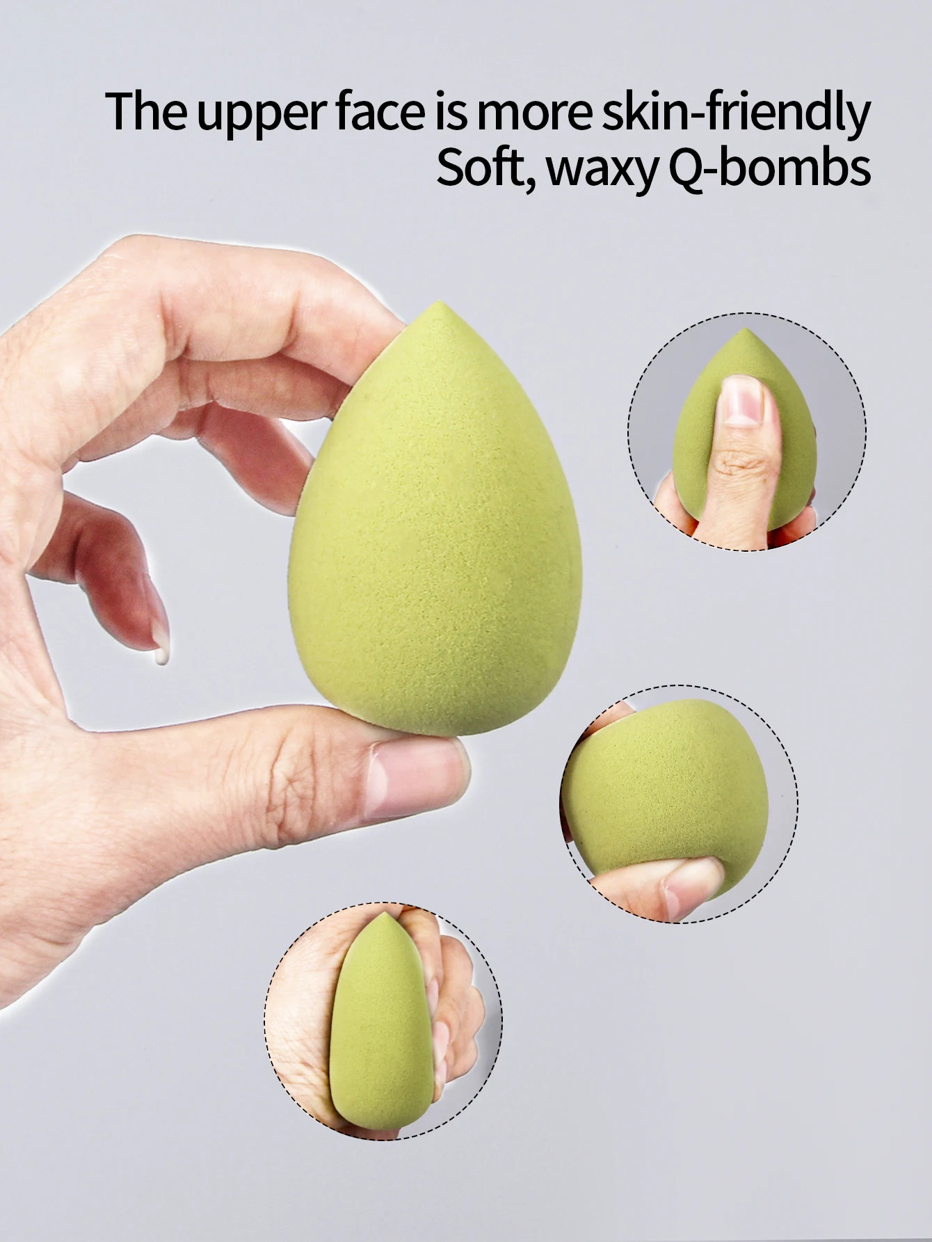 6 uds oferta especial juego de esponjas para polvos de maquillaje-esponja de doble propósito seca y húmeda huevo/herramientas de maquillaje triangulares para esponjas en polvo