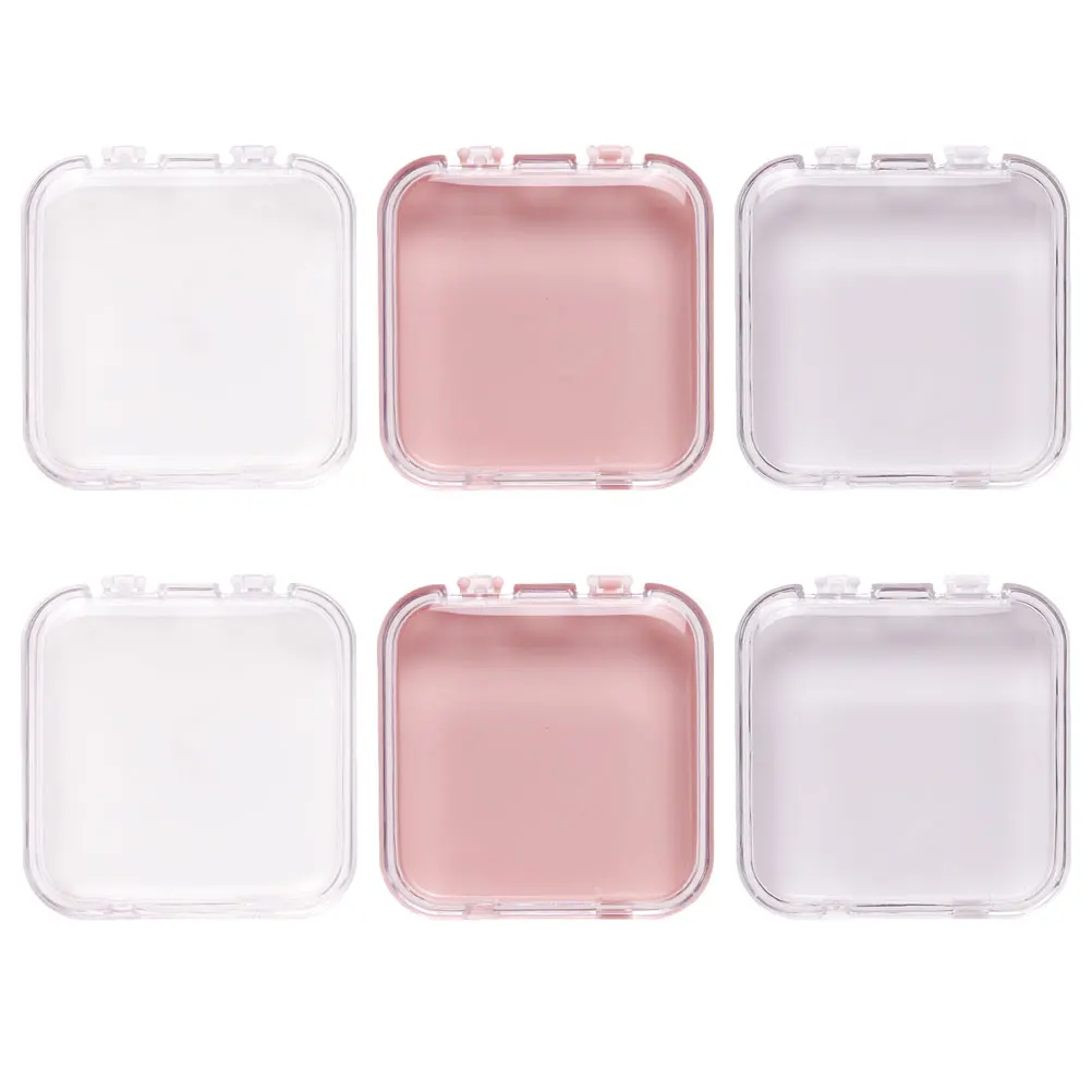 

6pcs Nail Accessory ganizer Storage Box ABS Portable Compact Packing Display Holder For Nails Jewelry Beads Sundries