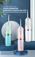 Oral Irrigator Portable Dental Water Flosser USB Rechargeable Water Jet Floss Tooth Pick 4 Jet Tip 220ml 3 Modes IPX7 1400rpm