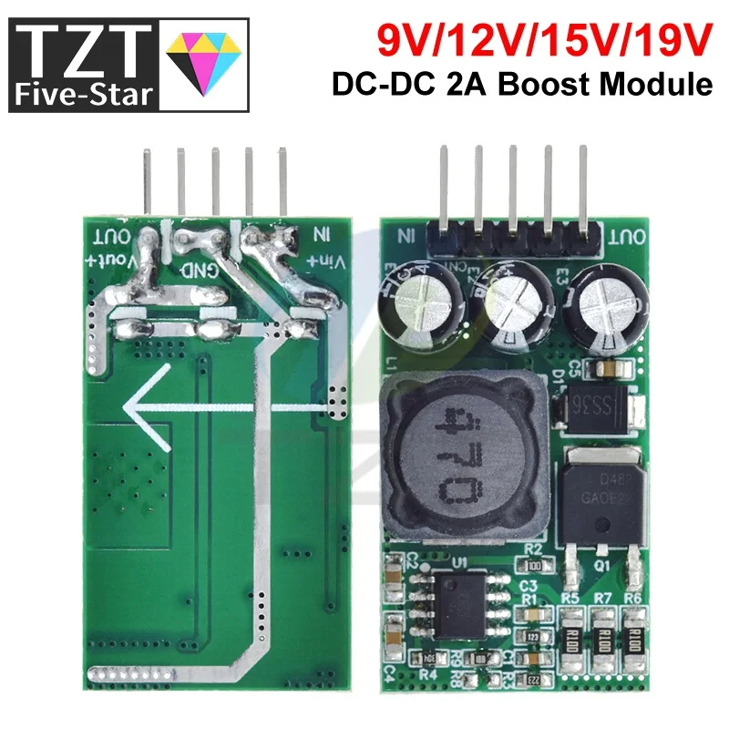 Ultra-Kompaktes DC-DC-Boost-Modul DC 2,7V-15V auf 9V 12V 15V 19V 2A Step-Up-Leistungsmodul für DIY-Solarladegerät Lithiumbatterie – Detail 3