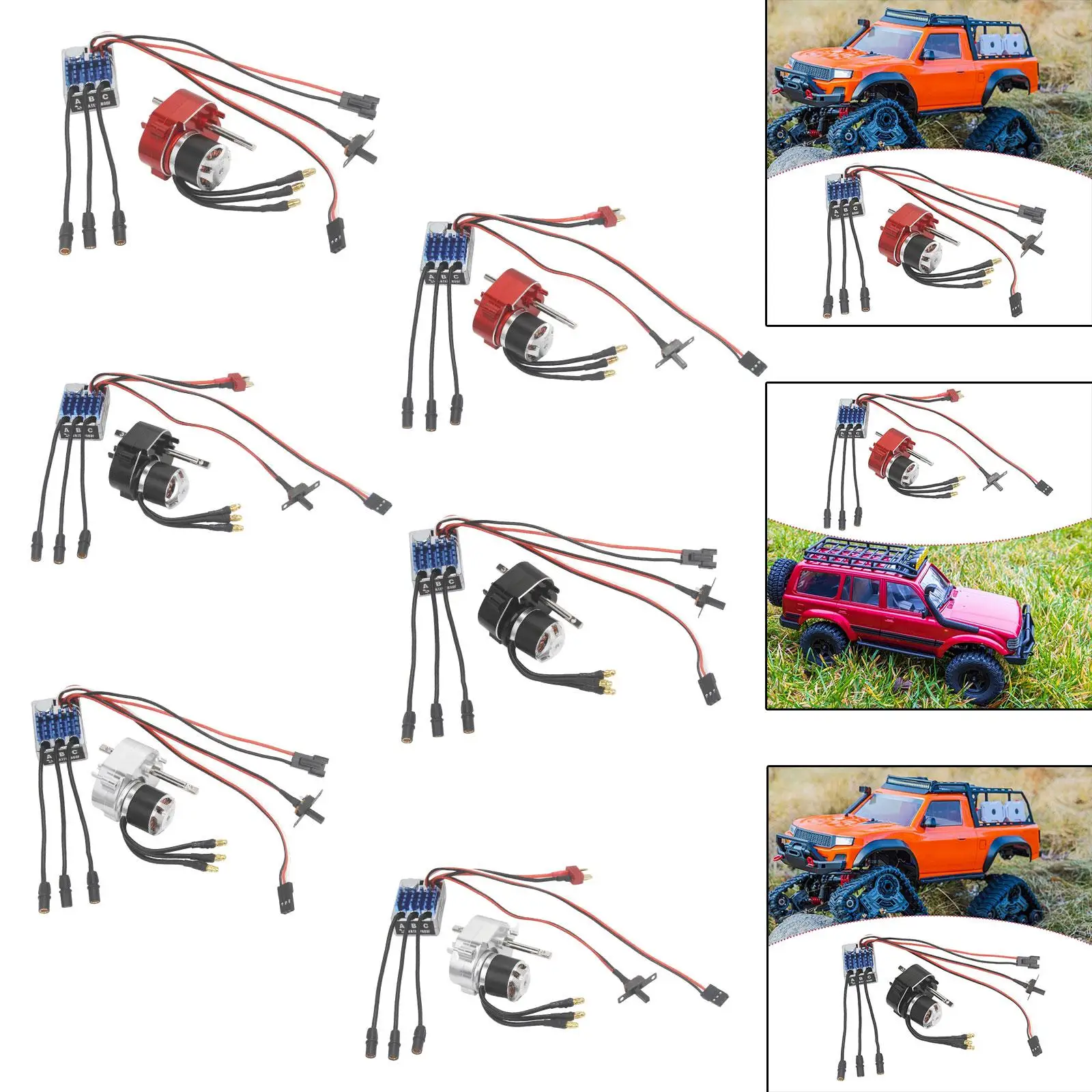 

Brushless Motor Full Metal Gearbox ESC Combo for 1/12 RC Car for MN78 MN99S