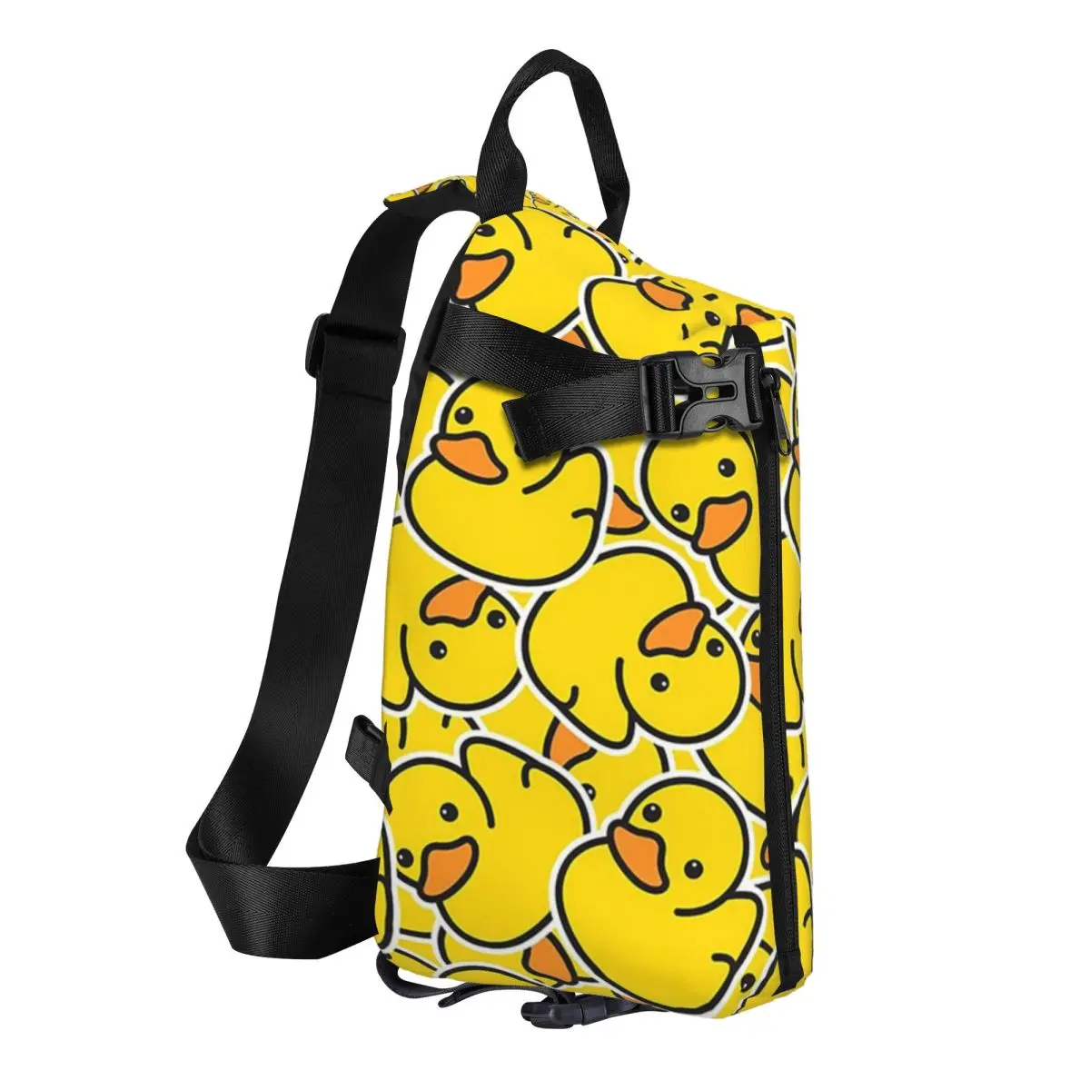 Yellow Classic Rubber Duck Chest Bag Men Sling Crossbody Backpack Chest Bag Travel Hiking Daypack Shoulder Bag