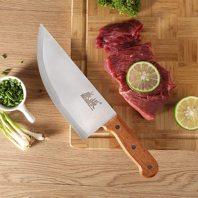 8 inch Professional Stainless Steel Chinese Knife Meat Cleaver Butcher Chopping Knife Kitchen Chef Knives