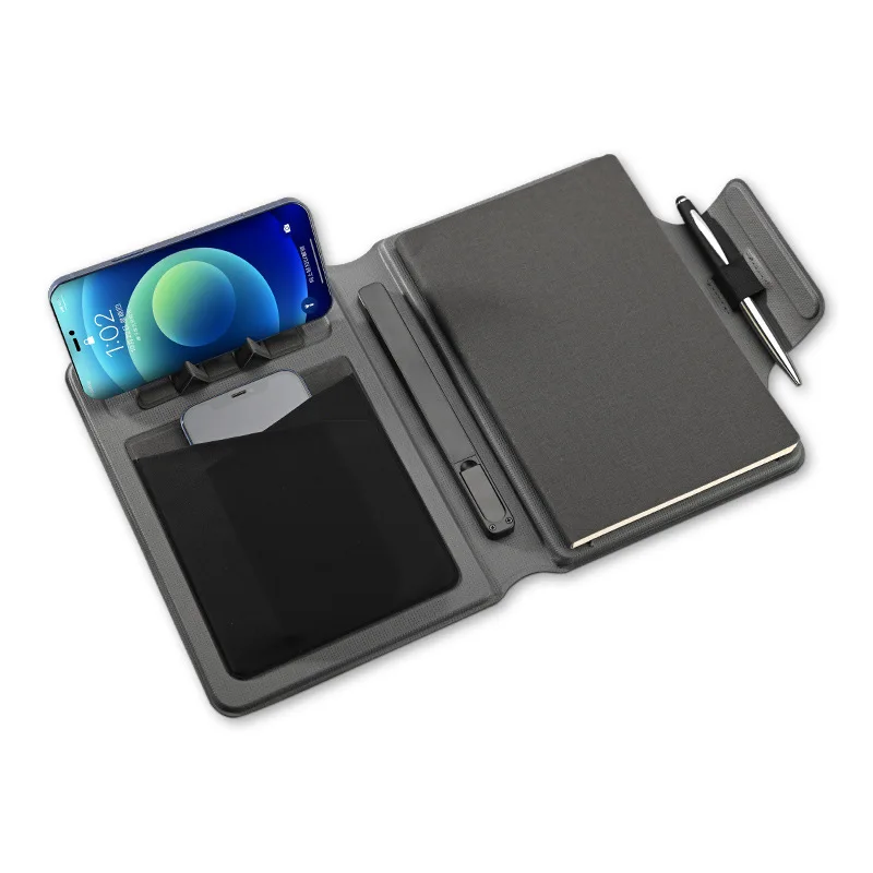 Magnetic Wireless Charging Business Meeting Notepad A5 Multifunctional Notebook U Disk Planner Journal Office Supplies Gift