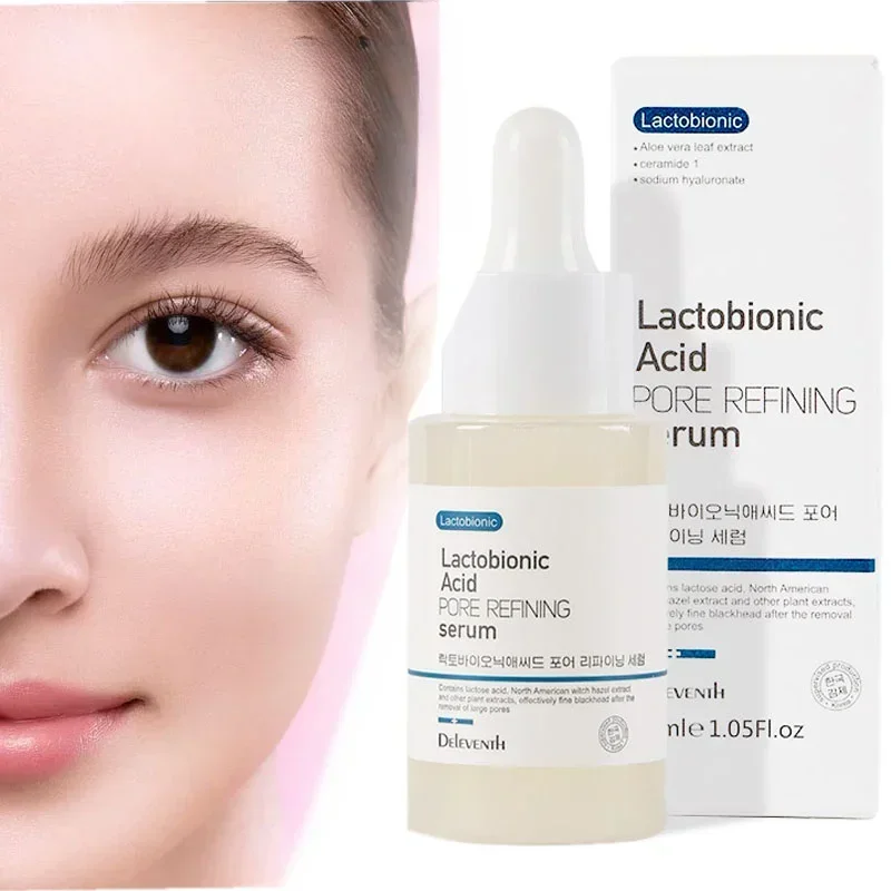 Lactobionic Acid Porerefine Serum Mildly Soothes Water Oil Balance Firm Pores Remove Blackheads Emollient Essence Skincare