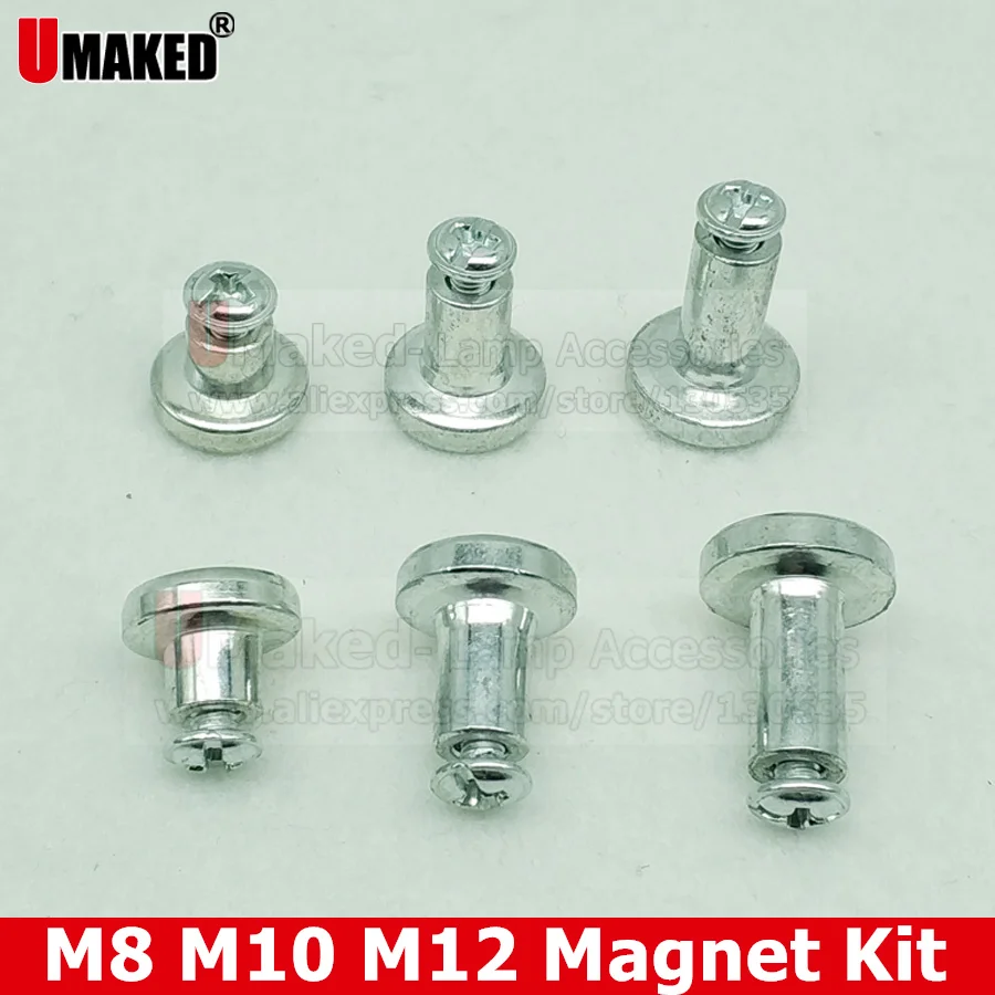 M8 M10 M12 magnetic screw for led light, Magnet kits for lamp fitting.for led ceiling light pcb plate fix on walls