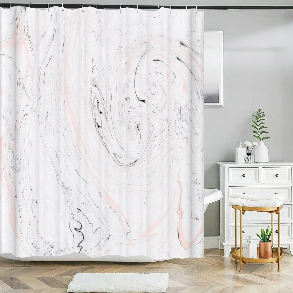 Marble Ripple shower curtain Abstract Striped Waterproof Bath Curtain for Bathroom home Decor polyester fabric bathroom curtain