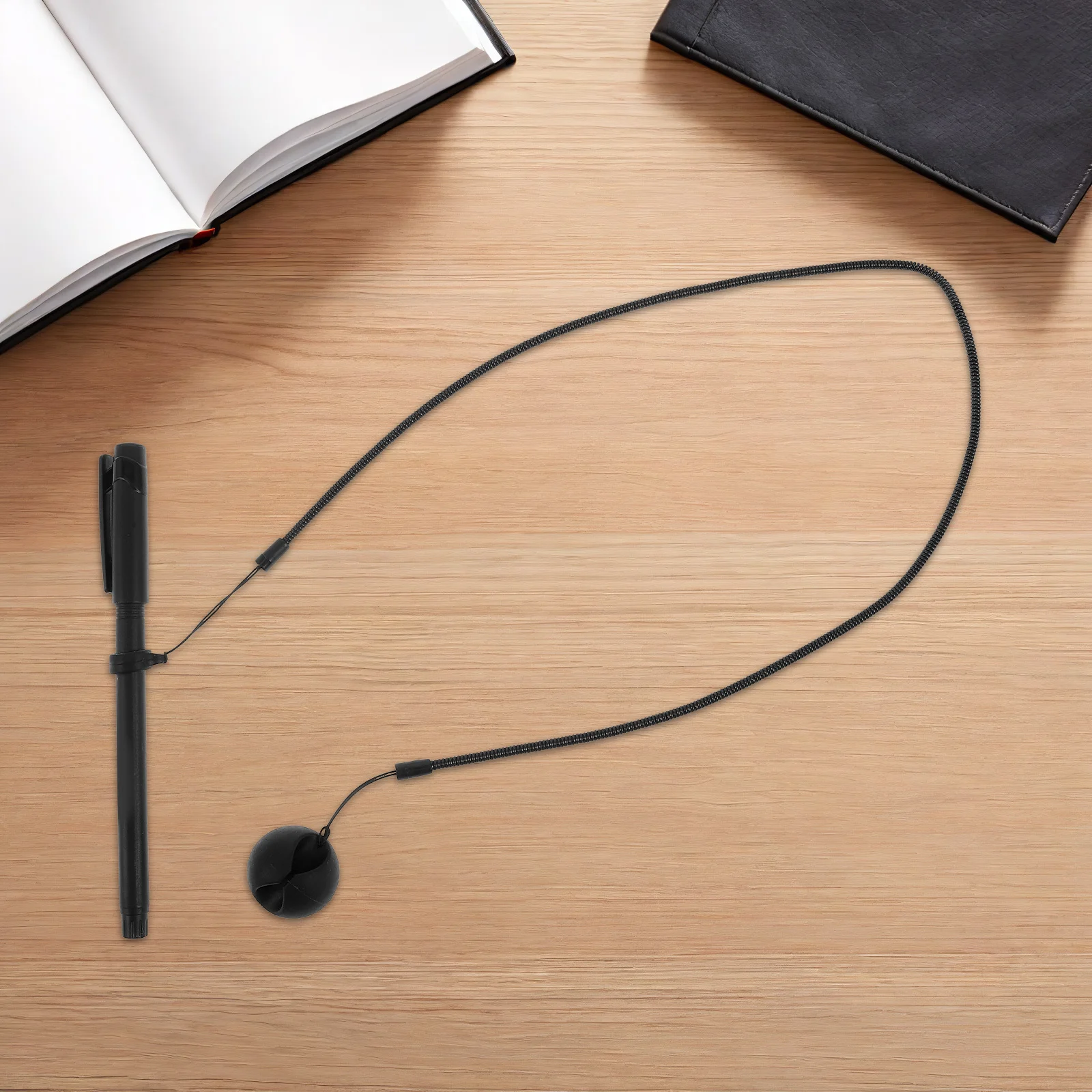 

6Pcs Pen Leash Retractable Spring Stylus Tether 25Inch Silicone Base Anti-Lose Pen Holder for Tablet Clipboard Office School