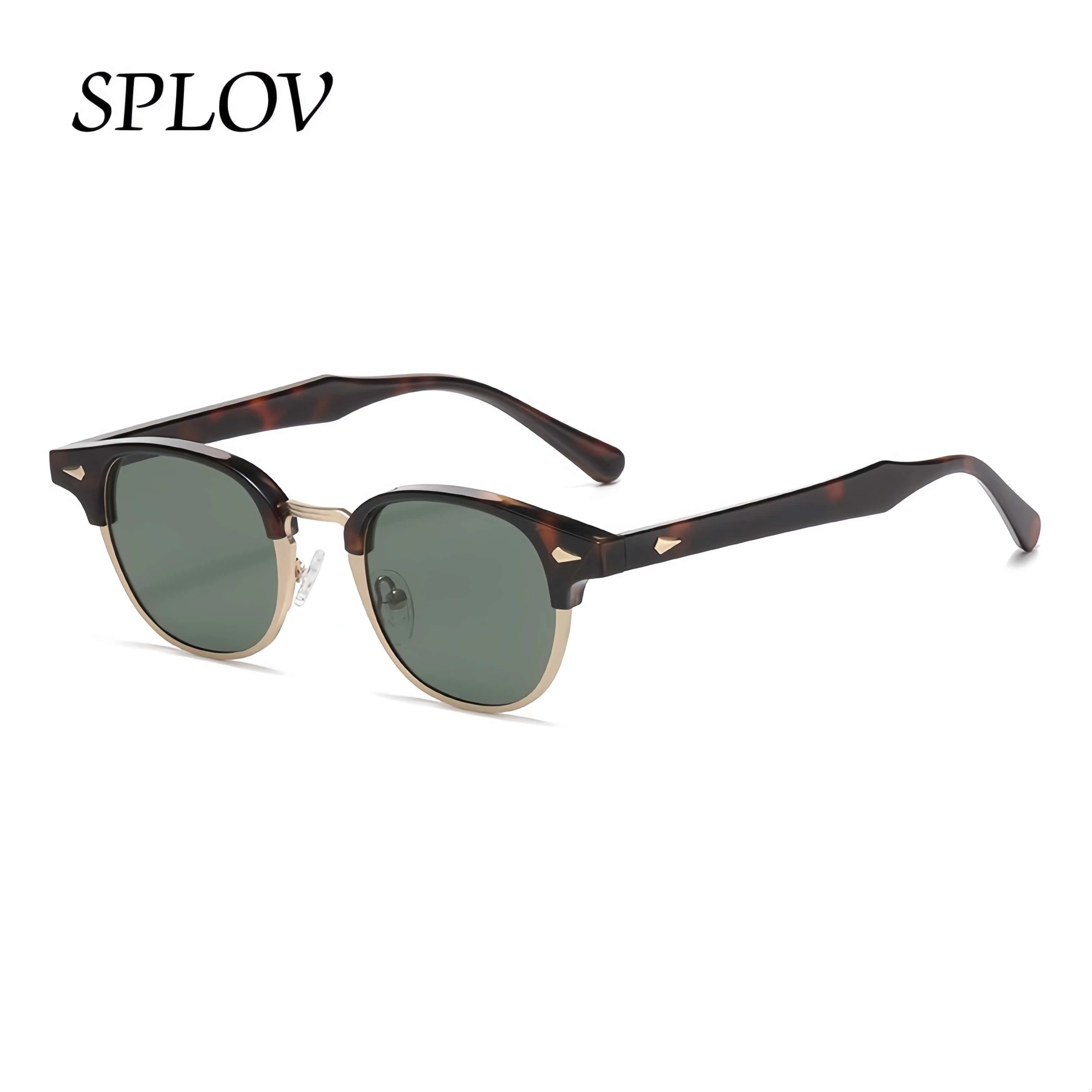 

SPLOV Retro Premium Round Frame Polarized Sunglasses for Men's Fashion Outdoor Fishing Driving Glasses UV400