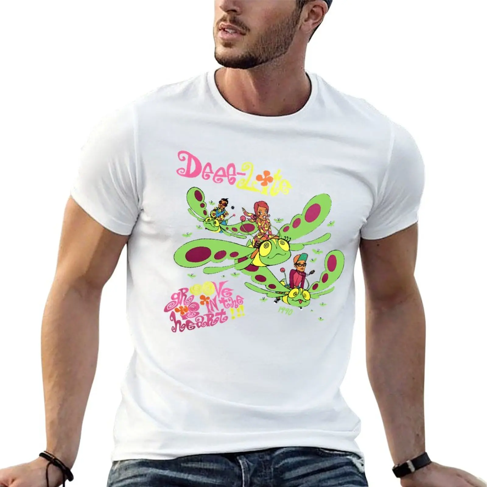 Camiseta Deee Lite para hombre, camiseta informal para hombre, 100% algodón, camiseta de algodón de marca de lujo, camiseta 100% algodón