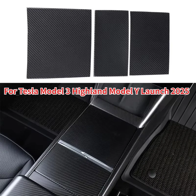 

Real Carbon Fiber for Tesla Model 3 Highland Model Y Launch 2025 Central Control Panel 3K 240G Handmade Center Console Stickers