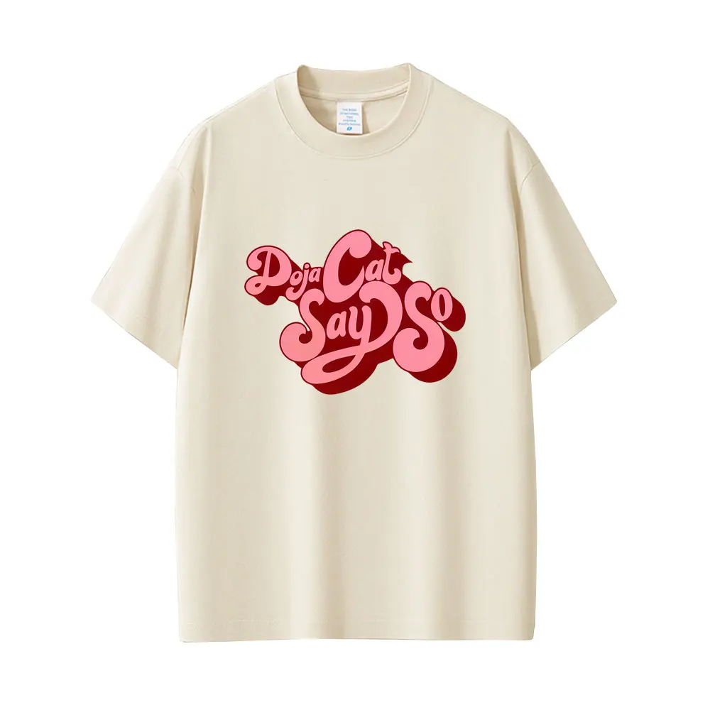 

Hot Sale Rapper Doja Cat Say So Graphic T-shirt Men Women Hip Hop Oversized Streetwear Male Fashion Casual Soft Cotton T Shirts