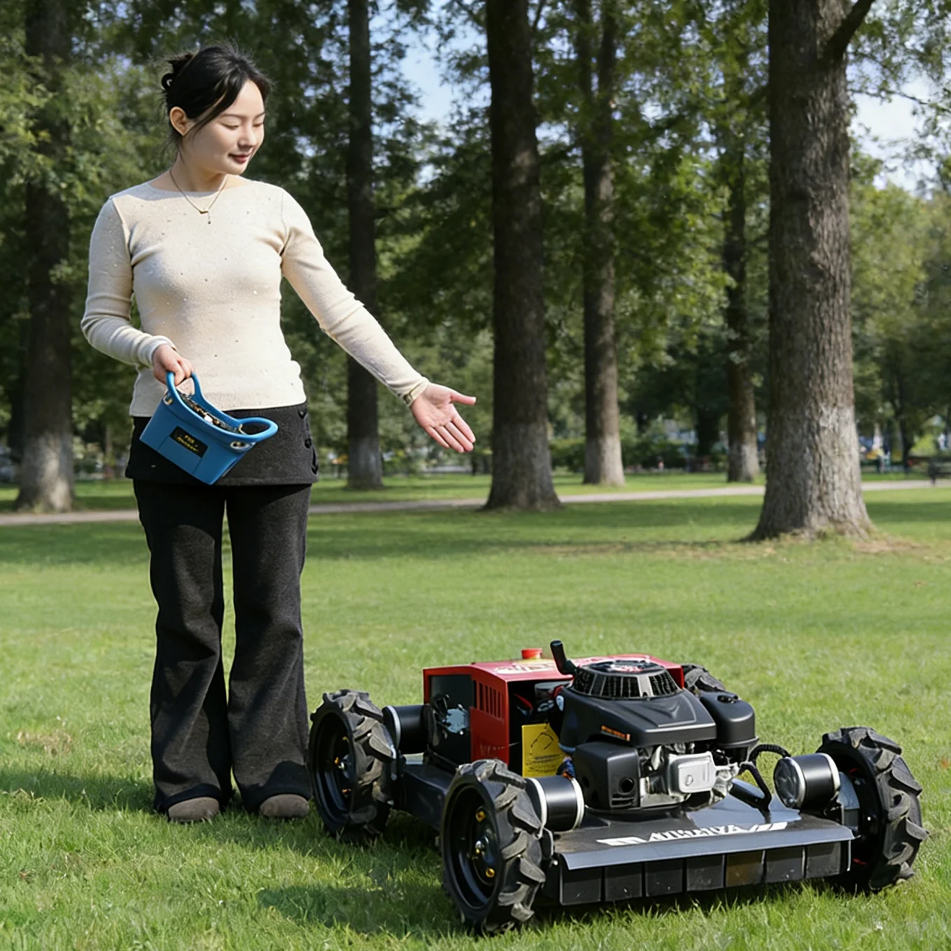 

Customized Professional Grade Remote Control Lawn Mower for Landscaper Gardener Farm Owner and Municipal Maintenance flail mower