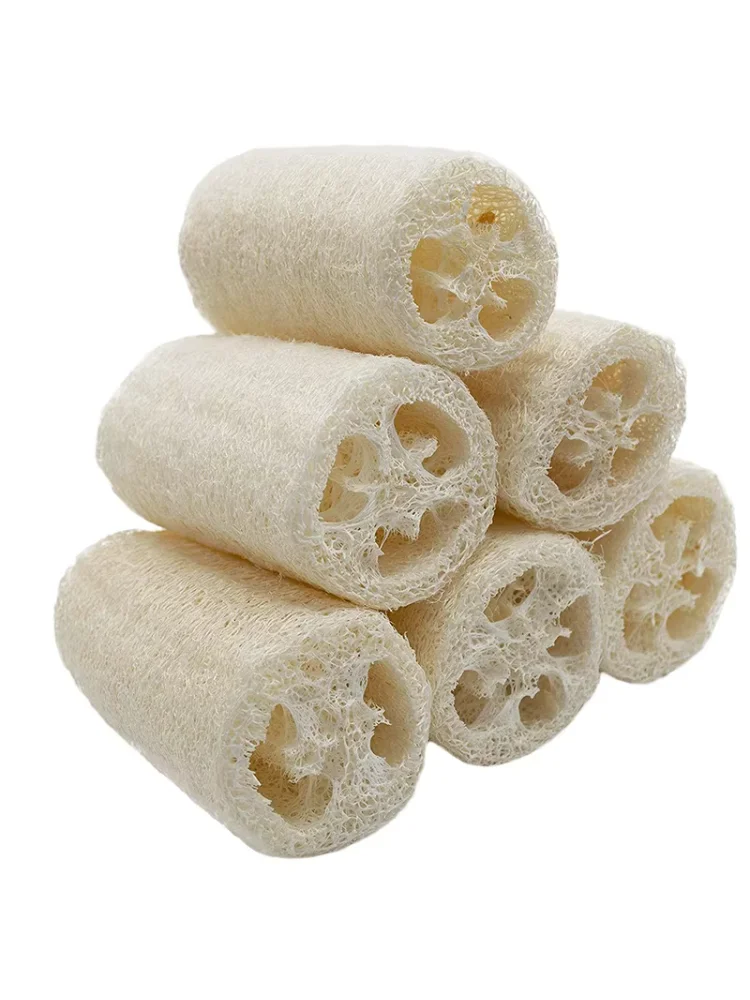 4Pcs/pack Organic Loofahs Loofah Spa Exfoliating Scrubber natural Luffa Body Wash Sponge Remove Dead Skin Made Soap 4 Inch