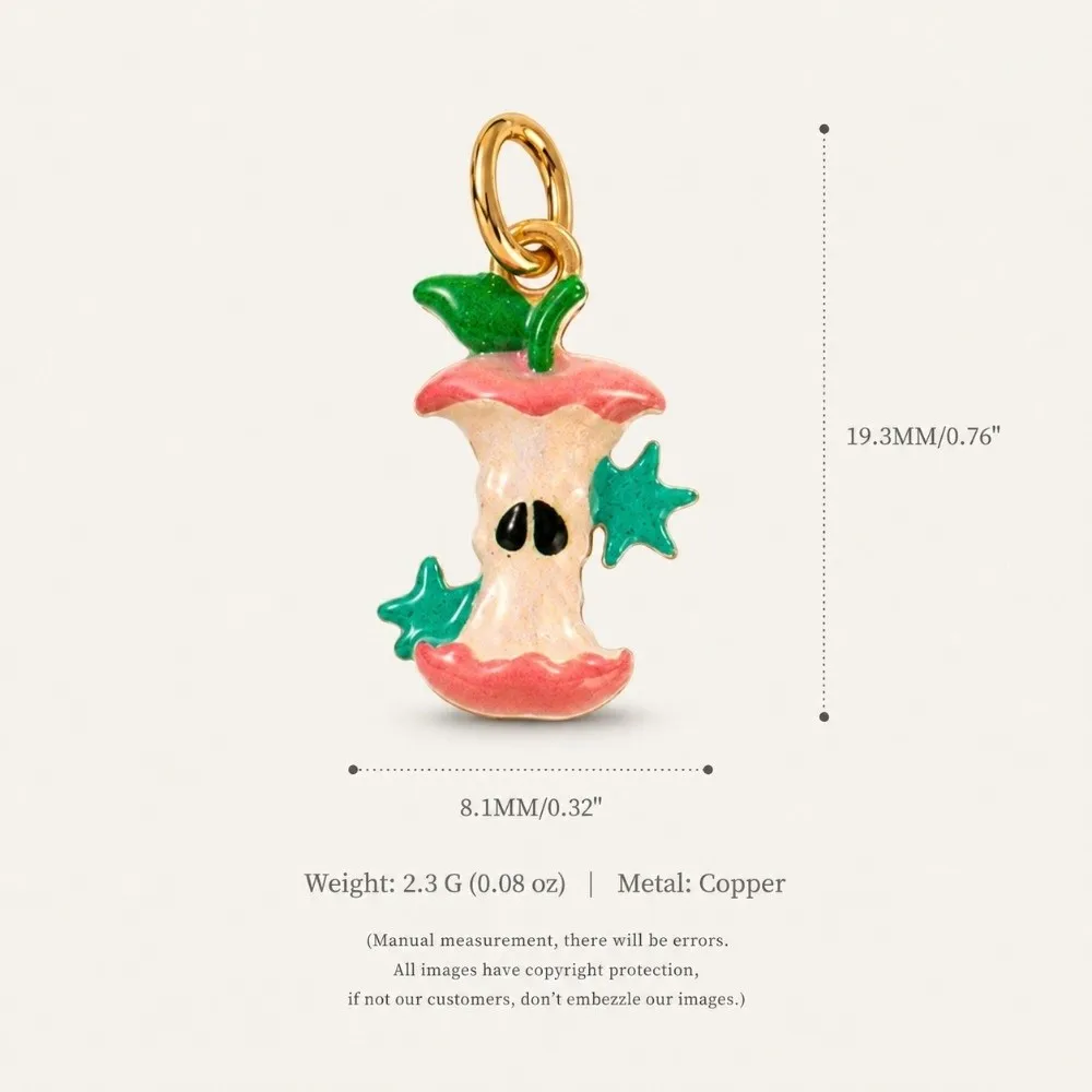 Copper Plated Enamel Pendant Charms Plated Finish Pendant Style Cartoon Animal Charms Enamel Coated Cartoon Animal Design