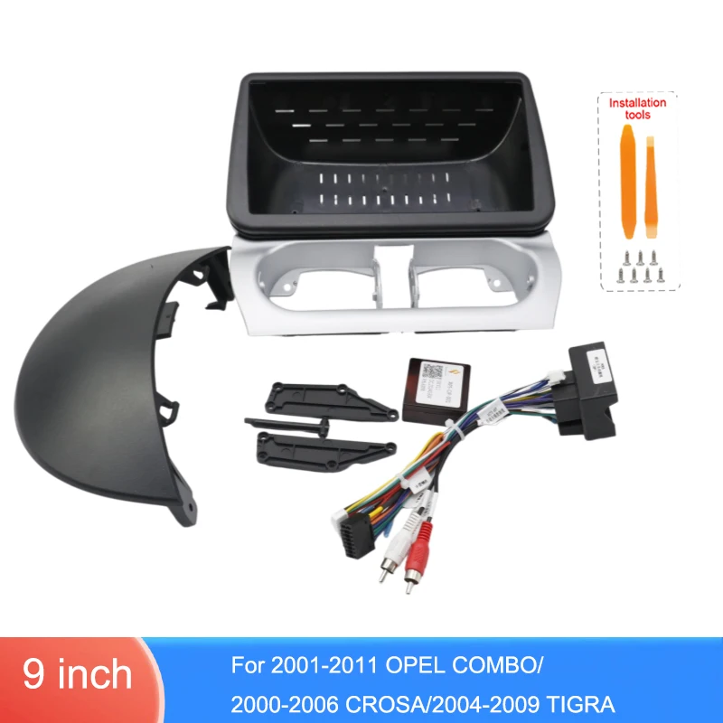 9-Zoll-Dashboard-Stereo-Kit mit CANBUS-Kabelbaum für Opel Combo C 2001-2011, Corsa C 2000-2006, Tigra B 2004-2009
