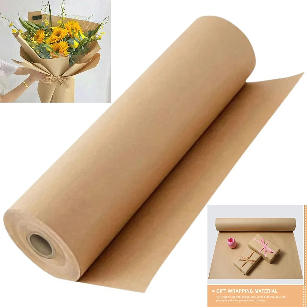 11.8inch x 9.8/16.4/32.8ft of Kraft Paper Roll for Gift Wrapping Moving Packing Brown Paper Roll for Painting