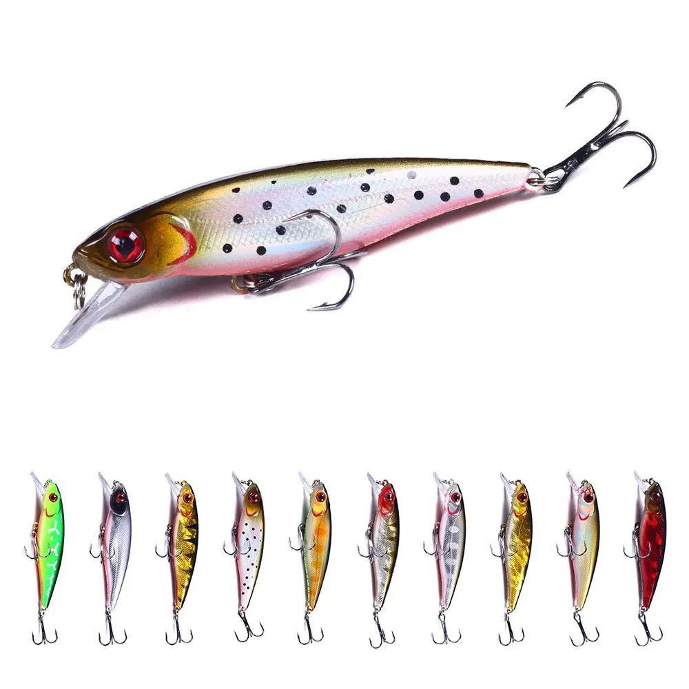 1 unidad de señuelo de pesca de 8.8cm y 9.2g, señuelo duro flotante, señuelo tipo jighead, señuelo wobbler de imitación biológica de hundimiento lento con pausa, aparejos de pesca