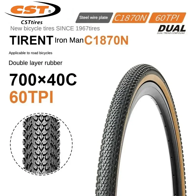 Zhengxin Road Bike Outer Tire Bicycle Tire Retro Yellow Edge 700*25 28 40c Puncture-Proof Double Sizing Materials Tire