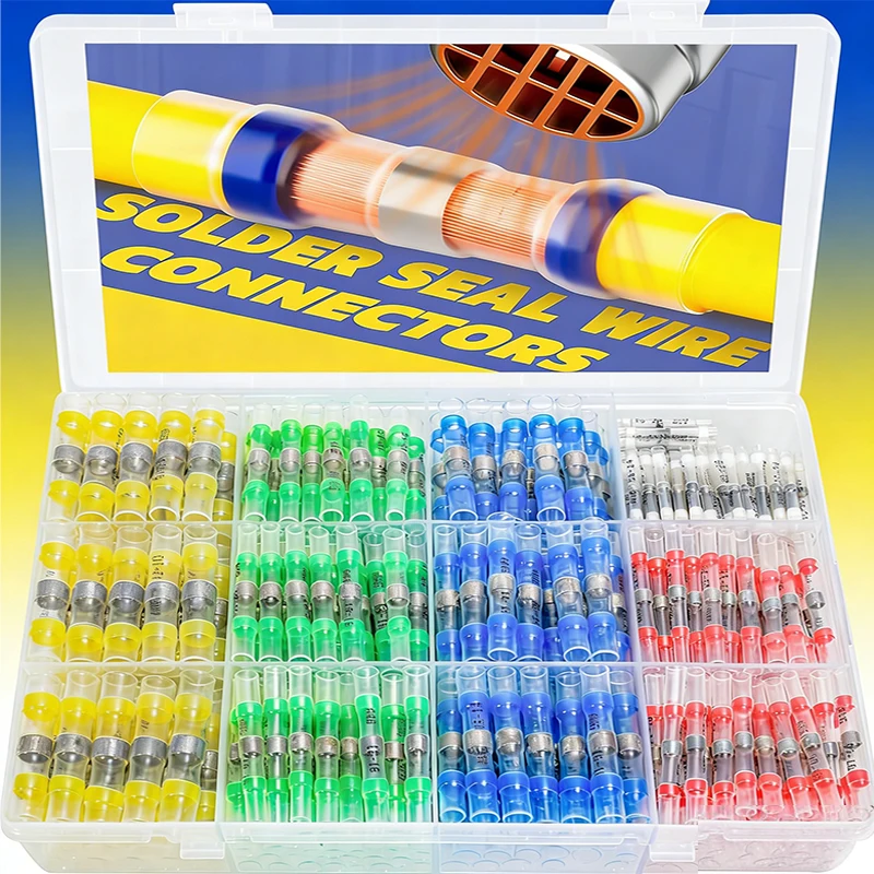 

Wholesale Heat Shrink Tubing Kits High-temperature Resistant Waterproof Wire Terminals Solder Seal Butt Wiring Cable Connectors