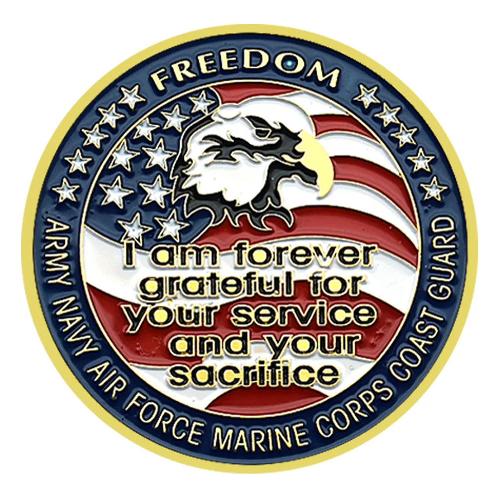 USA POW/MIA Souvenir Collectibles Grateful Nation Never Forget Honor Coin Commemorative Coins Gold Plated Challenge Coin