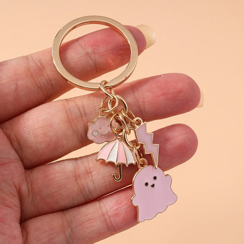 Aihua neue niedliche Schlüssel bund Emaille Tier Frosch Hund Ente Kaninchen Schlüssel bund für Frauen Handtasche Anhänger Zubehör DIY Schmuck Geschenke – Detail 11