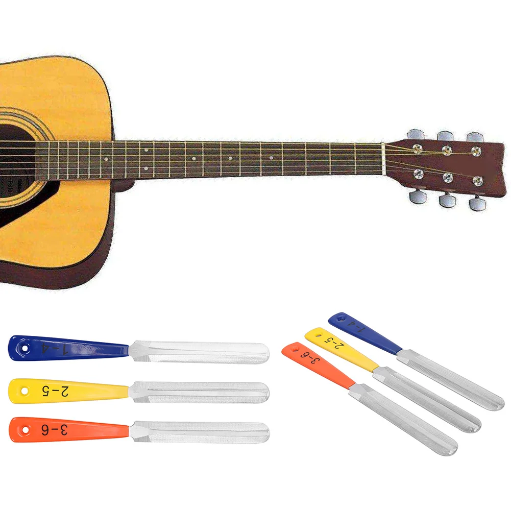 3pcs/set Fret Crowning File Professional Diamond Guitar Slot Filing  Luthier Repair Tools String Instrument Maintenance