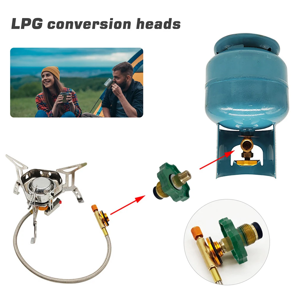 Outdoor Stove To LPG Tank Connector Liquefied Gas Cylinder Connector Zinc Alloy Camping Stove Accessories