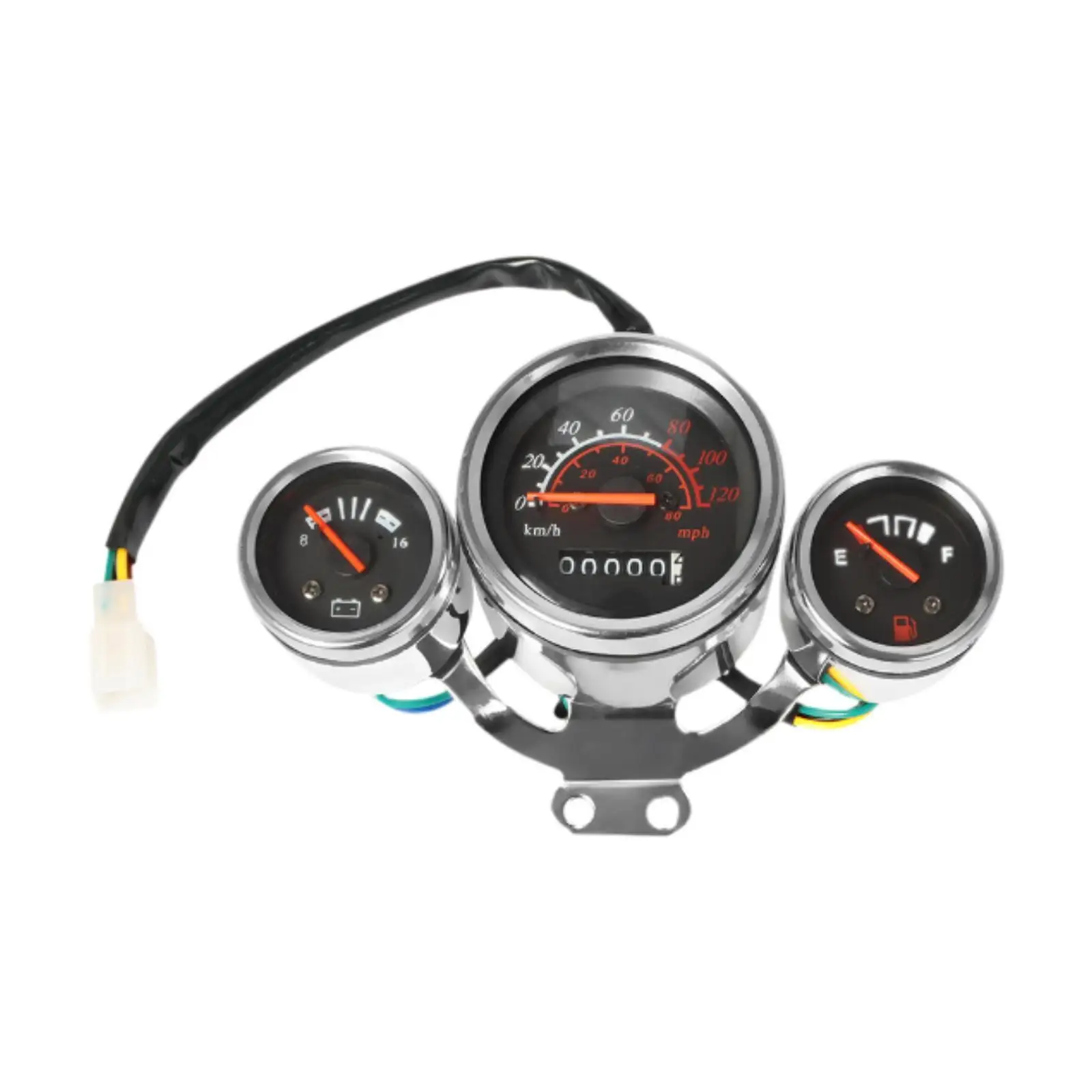 Universal Motorcycle Instrument Panel Kit Digital Speedometer Odometer Meter Voltmeter Fuel Gauge Easy Read for Modification