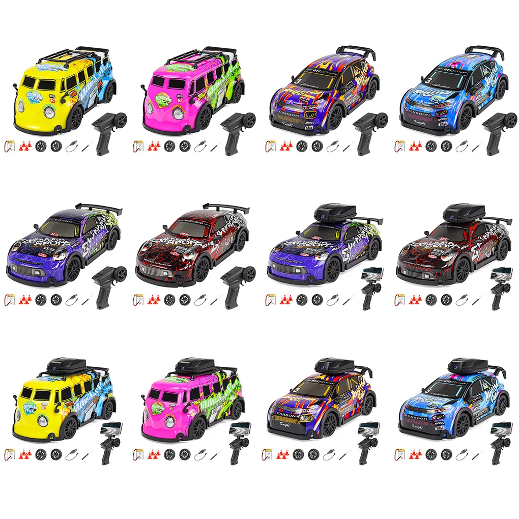 2.4G 고속 드리프트 RC카 (카메라 포함 또는 미포함) 1:32 4륜구동 무선 조종 자동차 미니 레이싱 모델 장난감 (어린이용)