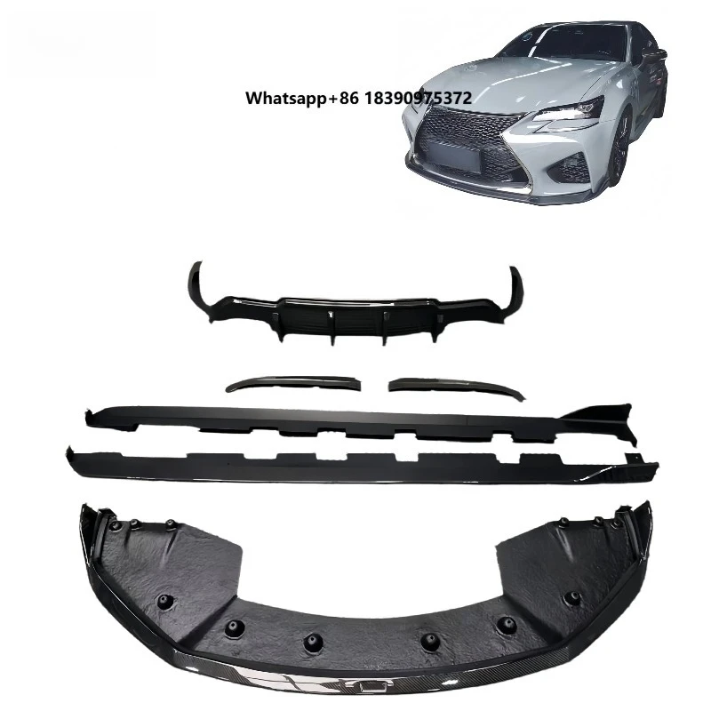 Premium Carbon Fiber Body Kit for 2014-2019  GS F Front Lip Side Skirts Rear Diffuser Wind Splitter Aero Set