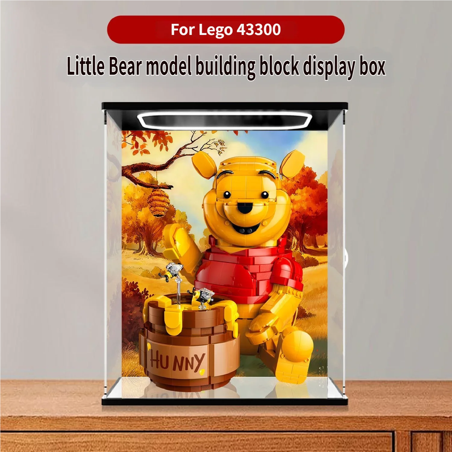 

Акриловая витрина для модели Lego 43300 Bear, прозрачный пылезащитный бокс-витрина для модели Lego - модель в комплект не входит