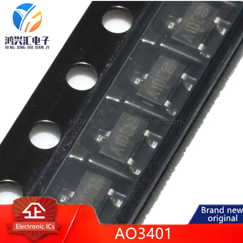 (100 pieces) 100% original AO3401A SOT-23 P-channel - 30V-4A SMD MOSFET FET
