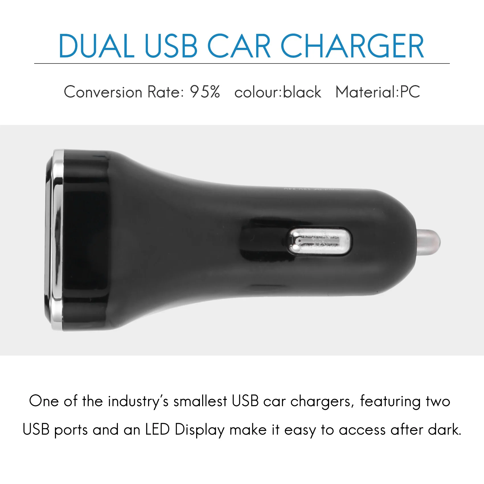 #78K (black)Car Charger Meter Battery Monitor with LED Voltage & Amps Display,Automotive Parts & Accessories