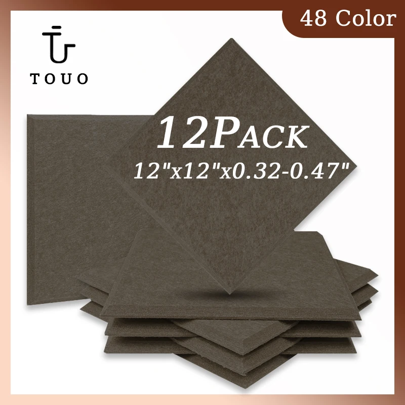 TOUO Panel On The Wall 12 Pcs Soundproofing Acoustic Panel Decor Acoustic Absorption Panel Acoustic Insulation