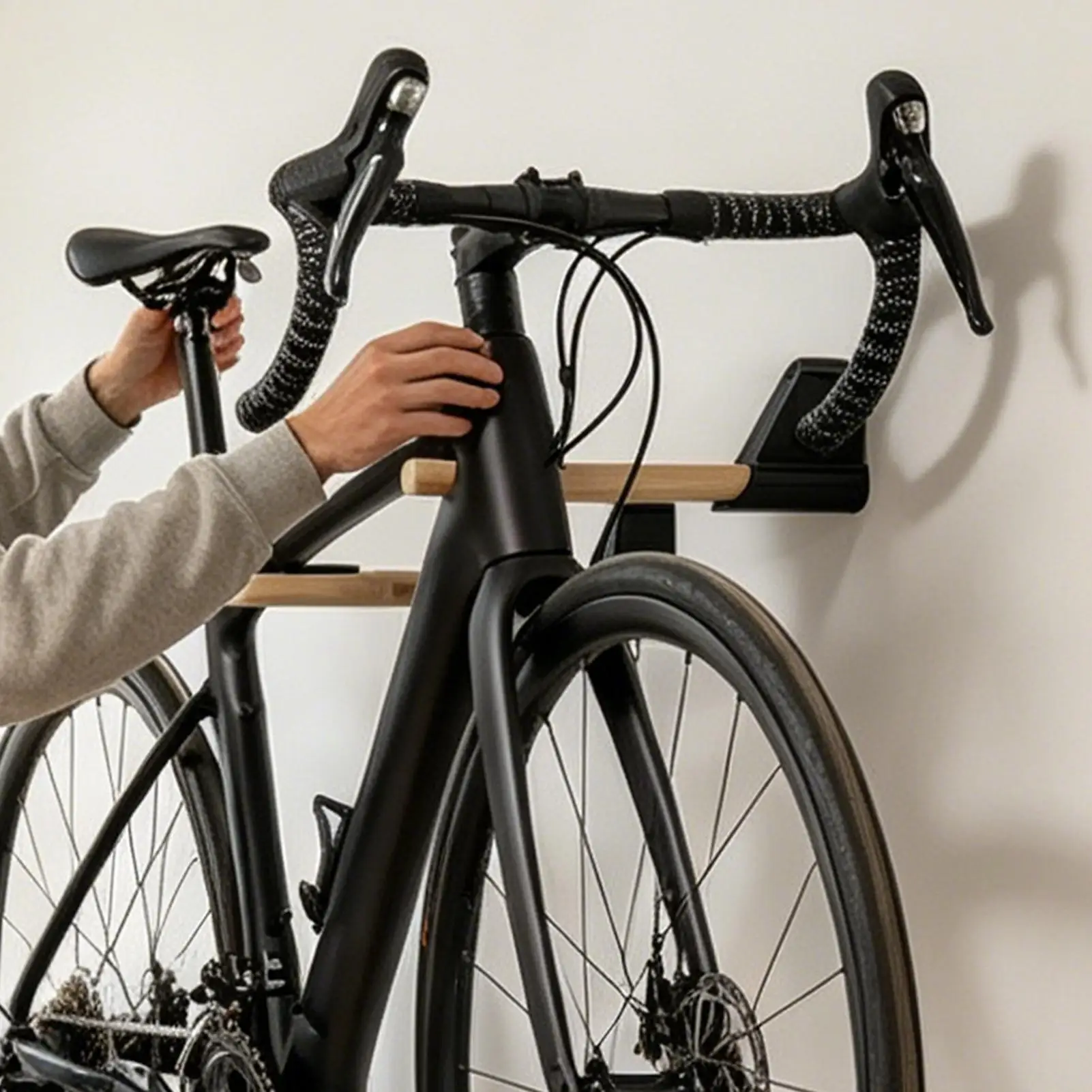 Fahrrad-Wandhalterung Rennrad-Wandaufbewahrungshalterung Fahrrad-Aufhänger Fahrrad-Parkständer für Fahrradzubehör – Detail 2