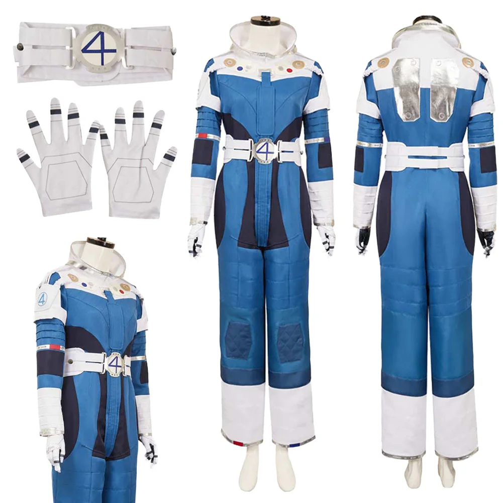 

Susan Storm Cosplay Fantasy Spacesuit Astronaut Clothing 2025 Movie 4 Pieces Fantastic Costume Disguise Adult Women Party Outfit