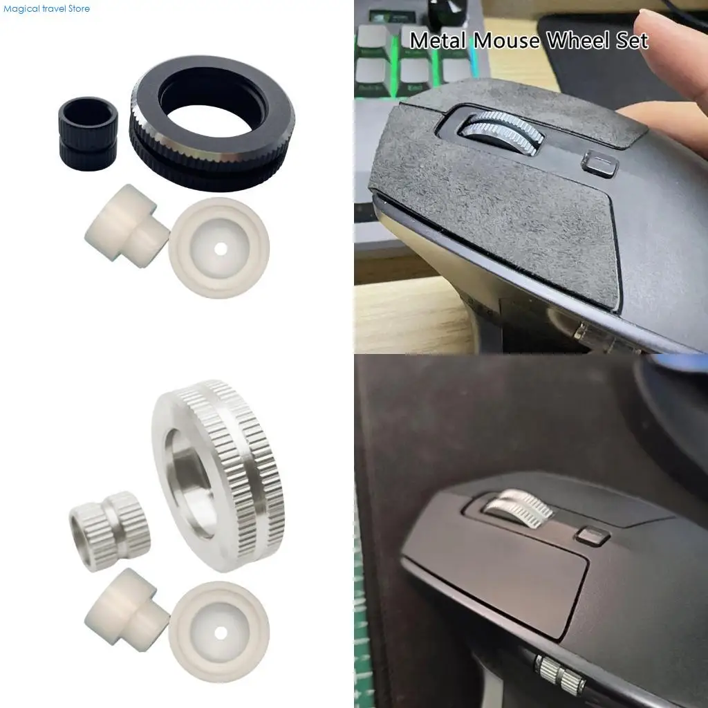 N2UB Stainless Steel Scrolling Wheel Mouse Metal Scroll Wheel Aluminum For MX 2S Mouse Customizing Main Wheel Replacement