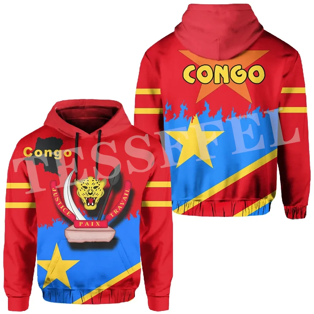 

NewFashion Africa Country Congo Leopard Flag Tribel Tattoo Retro Tracksuit Harajuku 3DPrint Unisex Casual Funny Jacket Hoodies 2