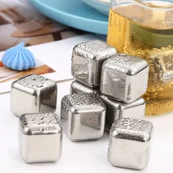 1cs Stainless Steel Whiskey Stones Ice Cubes Wine Beer Cooler Bar Cooler Chilling Stone Rocks For Whiskey Wine Party Bar Tools