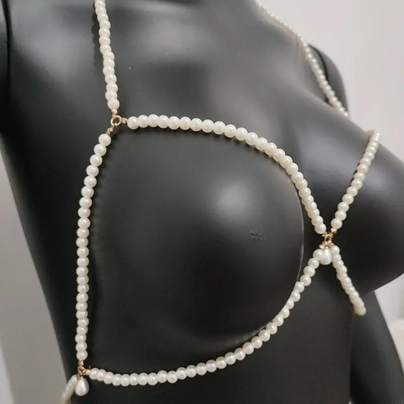 Artisanal Pearls Body Jewelry Adjustable Statement Necklace Accessory