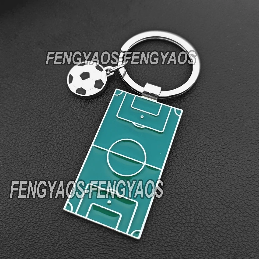 Football Field Keychain for Men Soccer Key Chain for Boyfriend Playground Sports Keyring Gift for Football Fans and Father