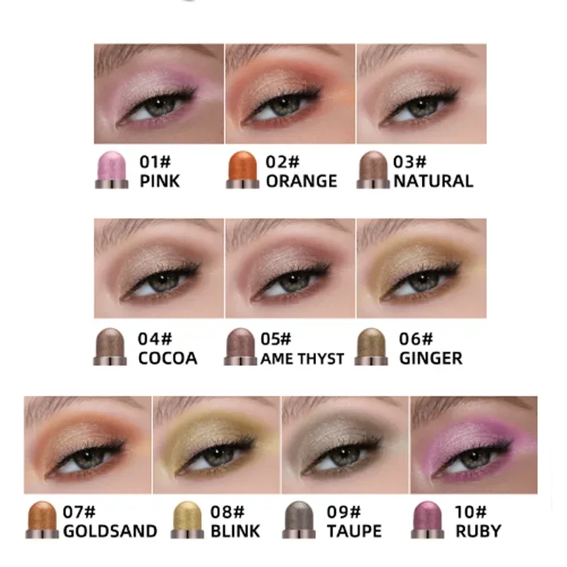 BEAUTY GLAZED 10 colori evidenziatore a doppia estremità ombretto matita luccicante ombretto impermeabile stick trucco cosmetici