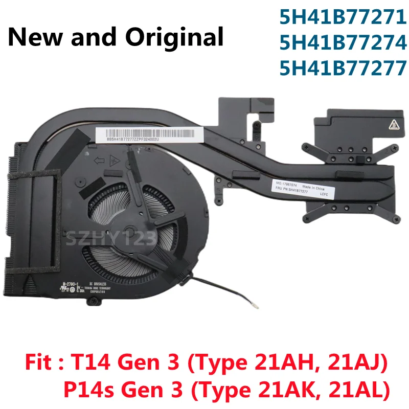 

Новый оригинальный вентилятор охлаждения процессора Dis, радиатор охлаждения для ноутбука Lenovo Thinkpad T14 P14s Gen 3 5H41B77271 5H41B77274 5H41B77277