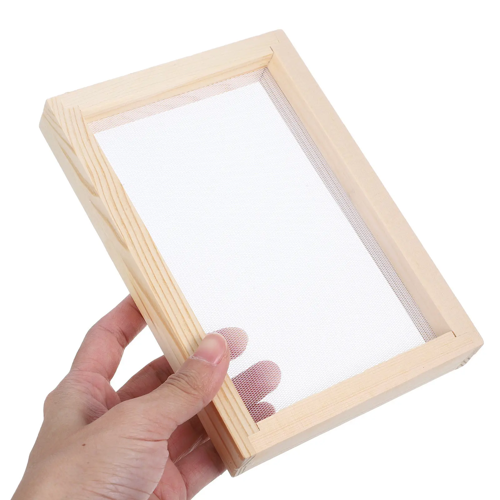 DIY Paper Making Screen Wooden Frame Craft Kit for Hands on Learning Tool Recycled Paper Art Decorative Dried Flowers