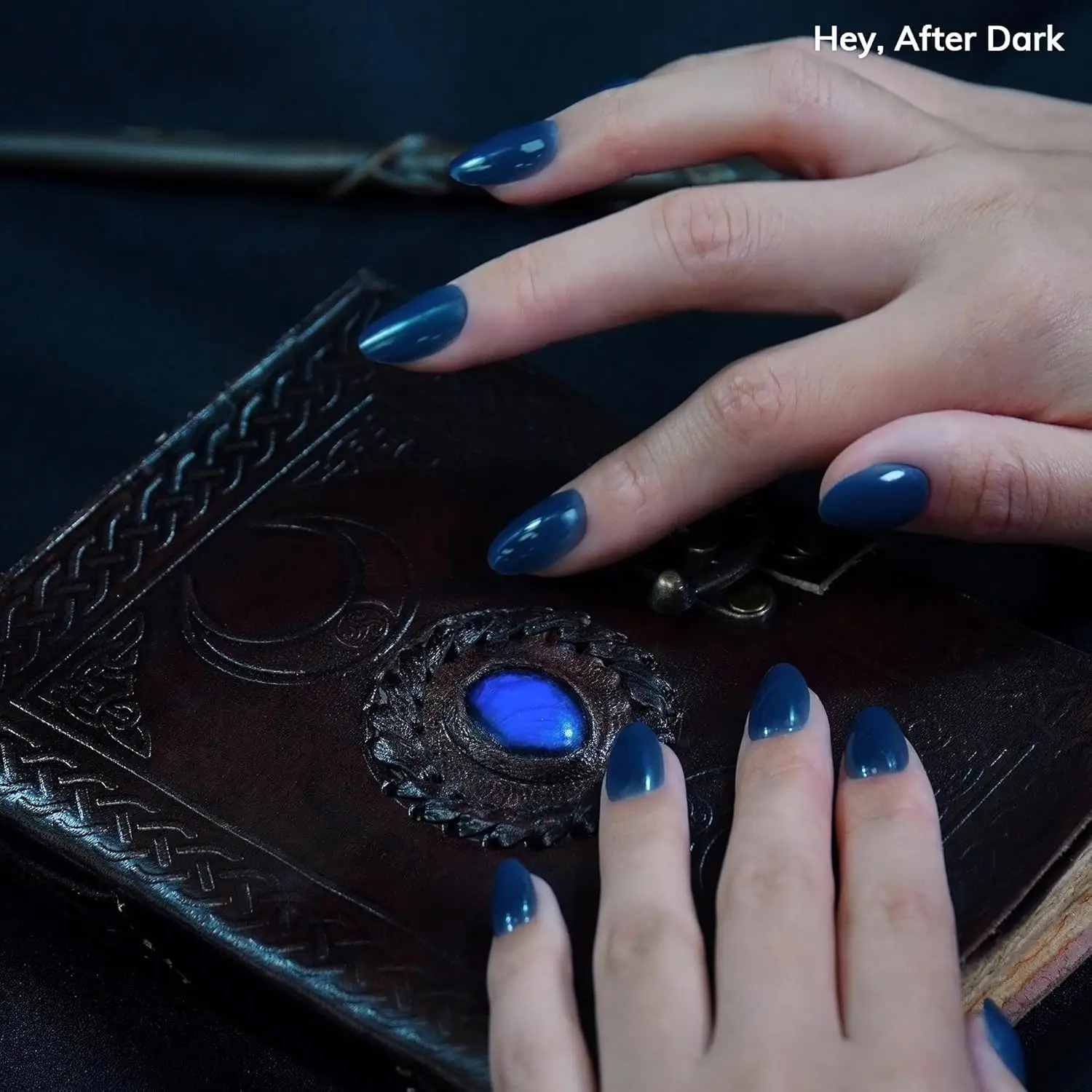 شرائط أظافر جل شبه معالجة، جيلي صلب كحلي خريفي، بدون مصباح LED، 28 شريطًا + أدوات